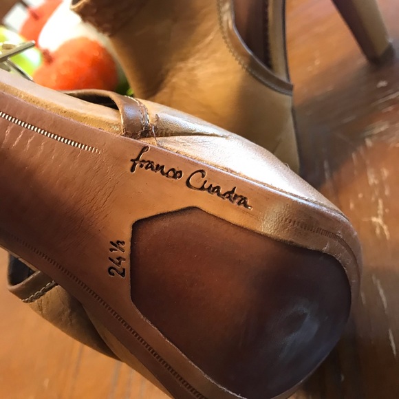 Designer brown leather heels - Picture 2 of 2